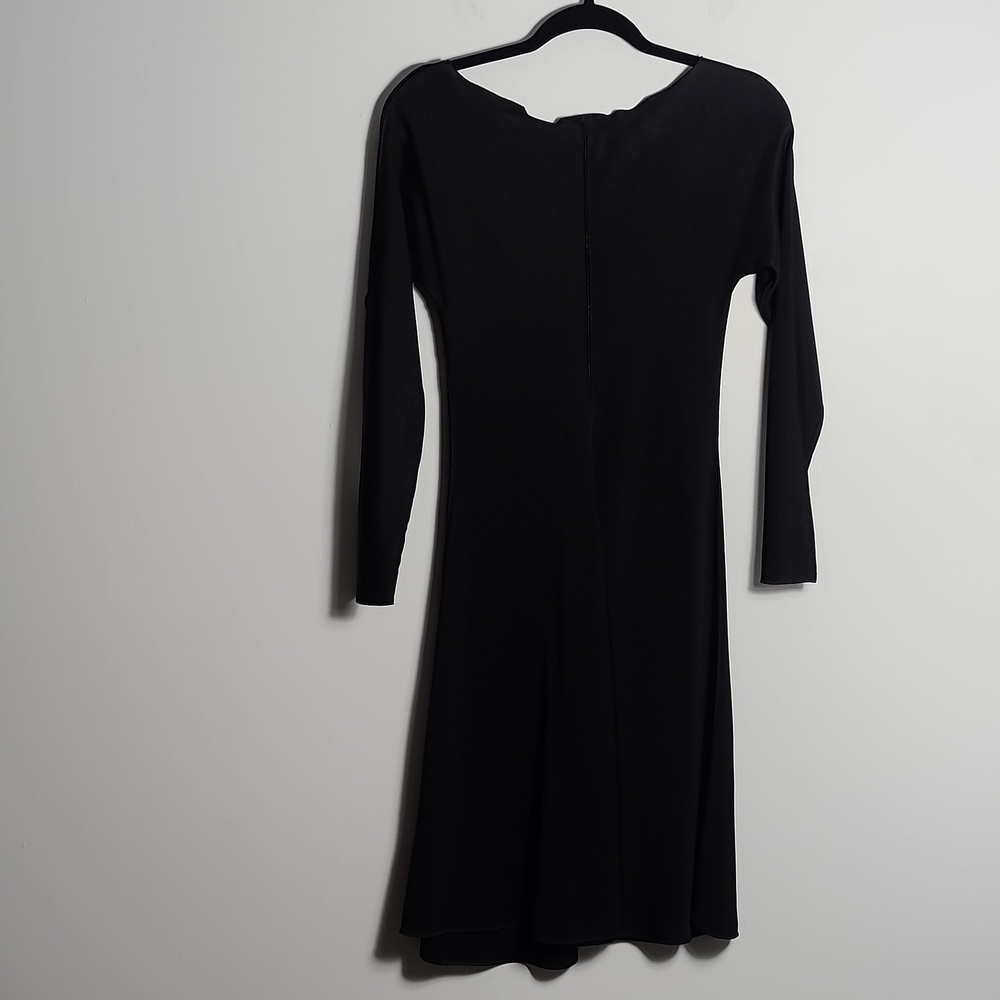 GIORGIO ARMANI Black Long Sleeve Sheath Dress Scooo Neck Knee-Length Size 40 US4 - Picture 10 of 16
